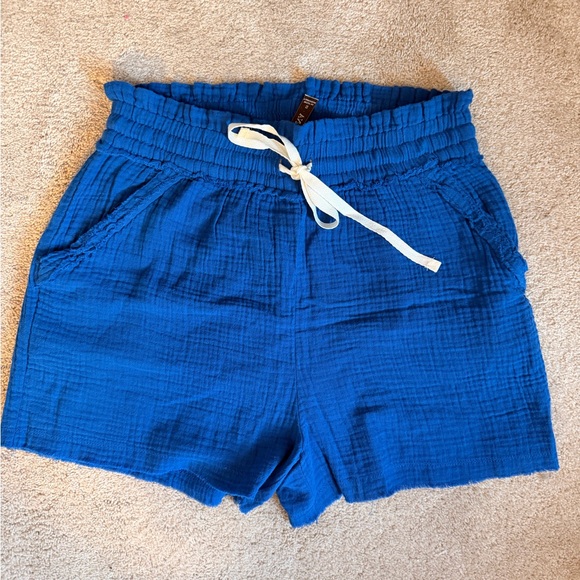 Zenana Outfitters Pants - NWT ZENANA Blue Women's Shorts with Drawstring